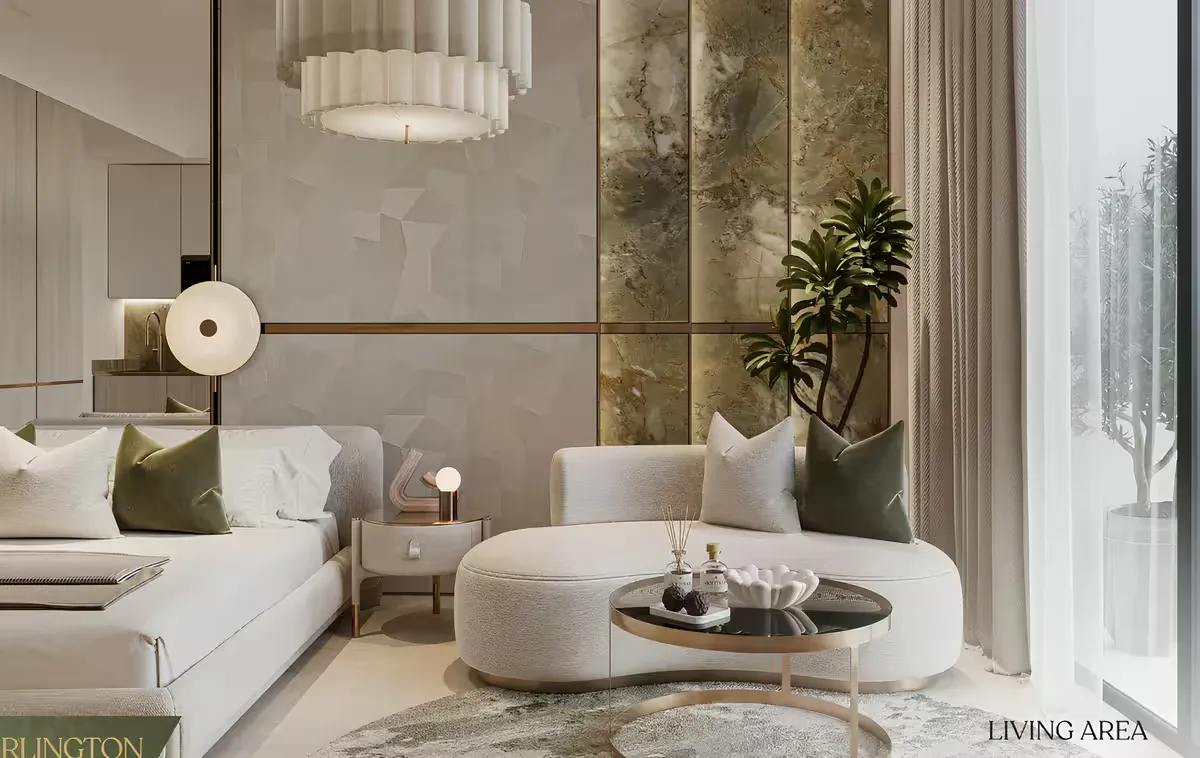 Arlington Park II Furnished Studio layout at Dubailand Residence Complex